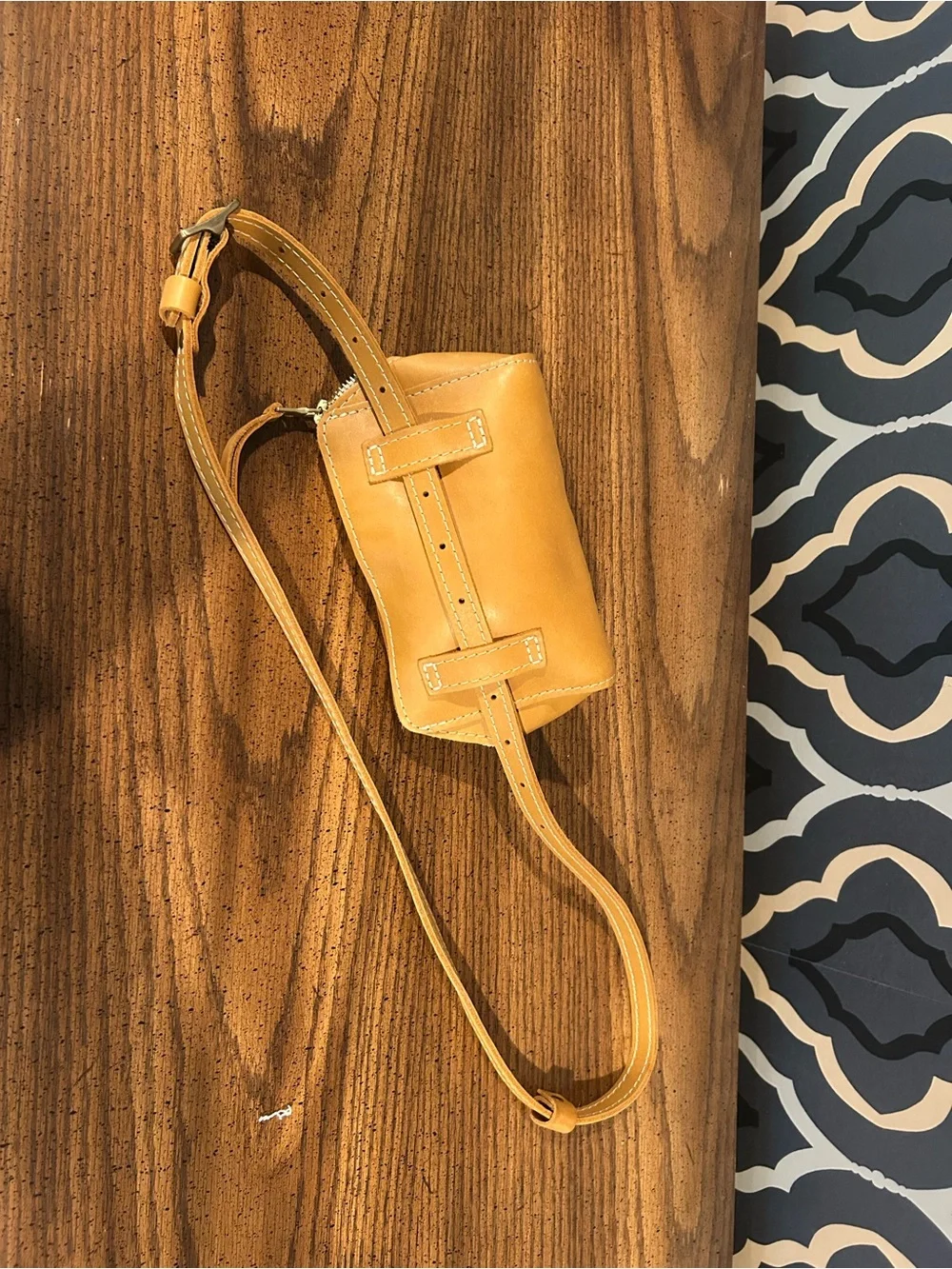 Portland Leather sunflower Yellow Leather crossbody belt bag